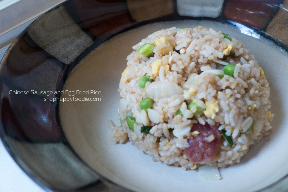 Chinese Sausage and Egg Fried Rice