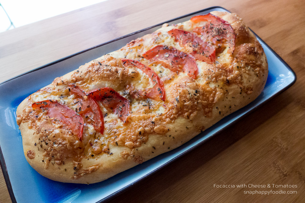 Focaccia after baking