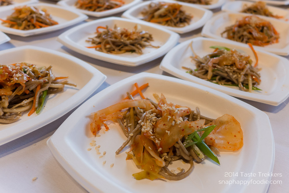 The Grange's Cold Soba Noodles and Kimchi