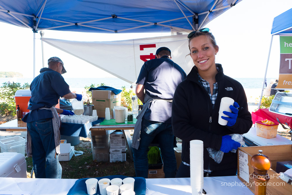 Chowdafest #18. Sails American Grill served New England Clam Chowder.