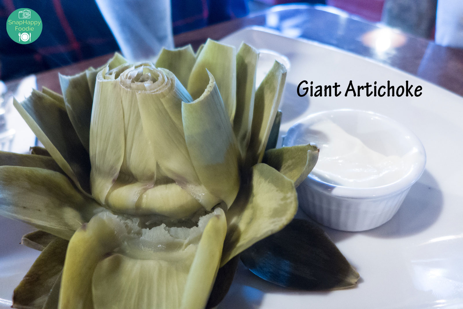 Freshly Steamed Artichoke with ranch and mayo dressing