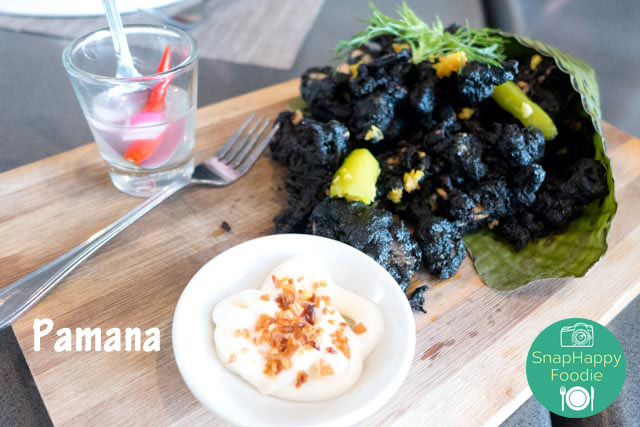 Crispy Pusit in Squid Ink