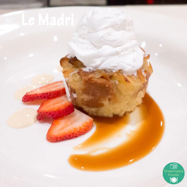 Warm bread pudding from Le Madri, Bethel CT