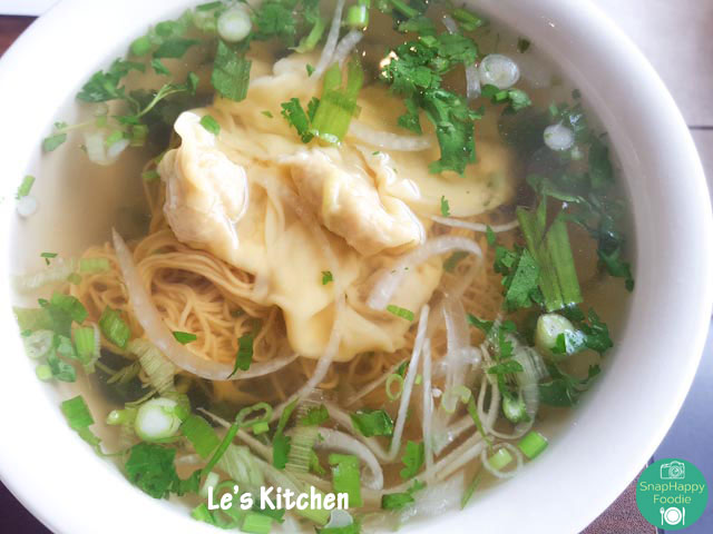 Wonton Noodle Soup from Le's Kitchen, Danbury CT