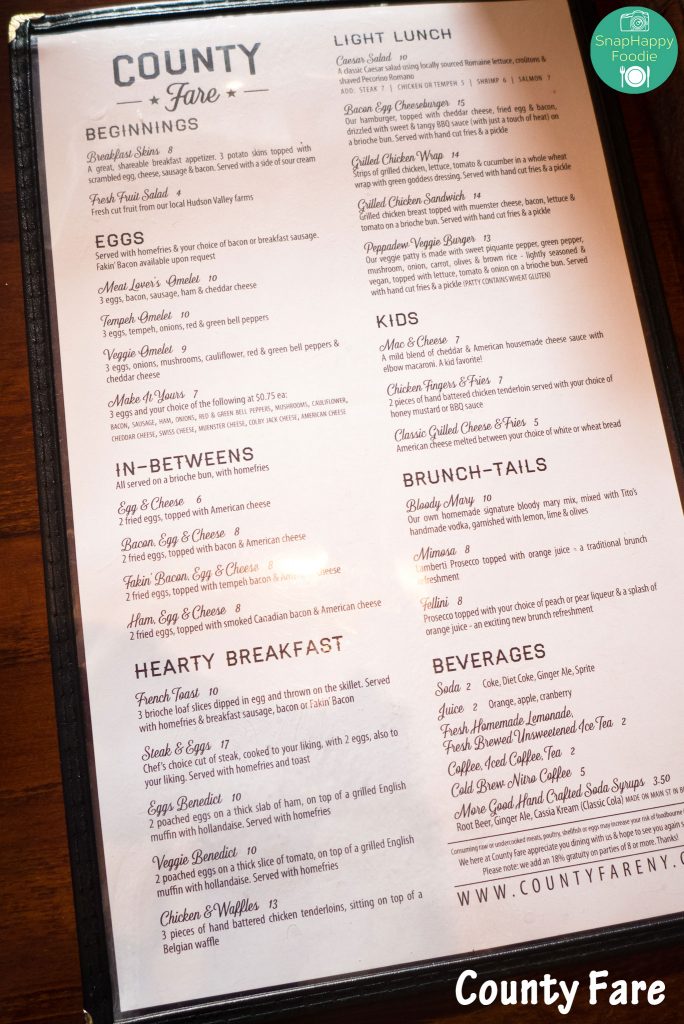 County Fare Menu | SnapHappyFoodie.com County Fare Menu | SnapHappyFoodie.com