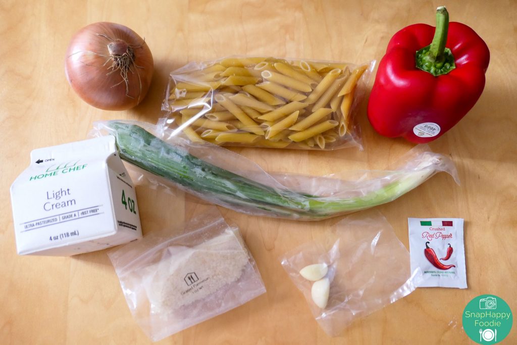 Ingredients for Creamy Parmesan Steak Penne